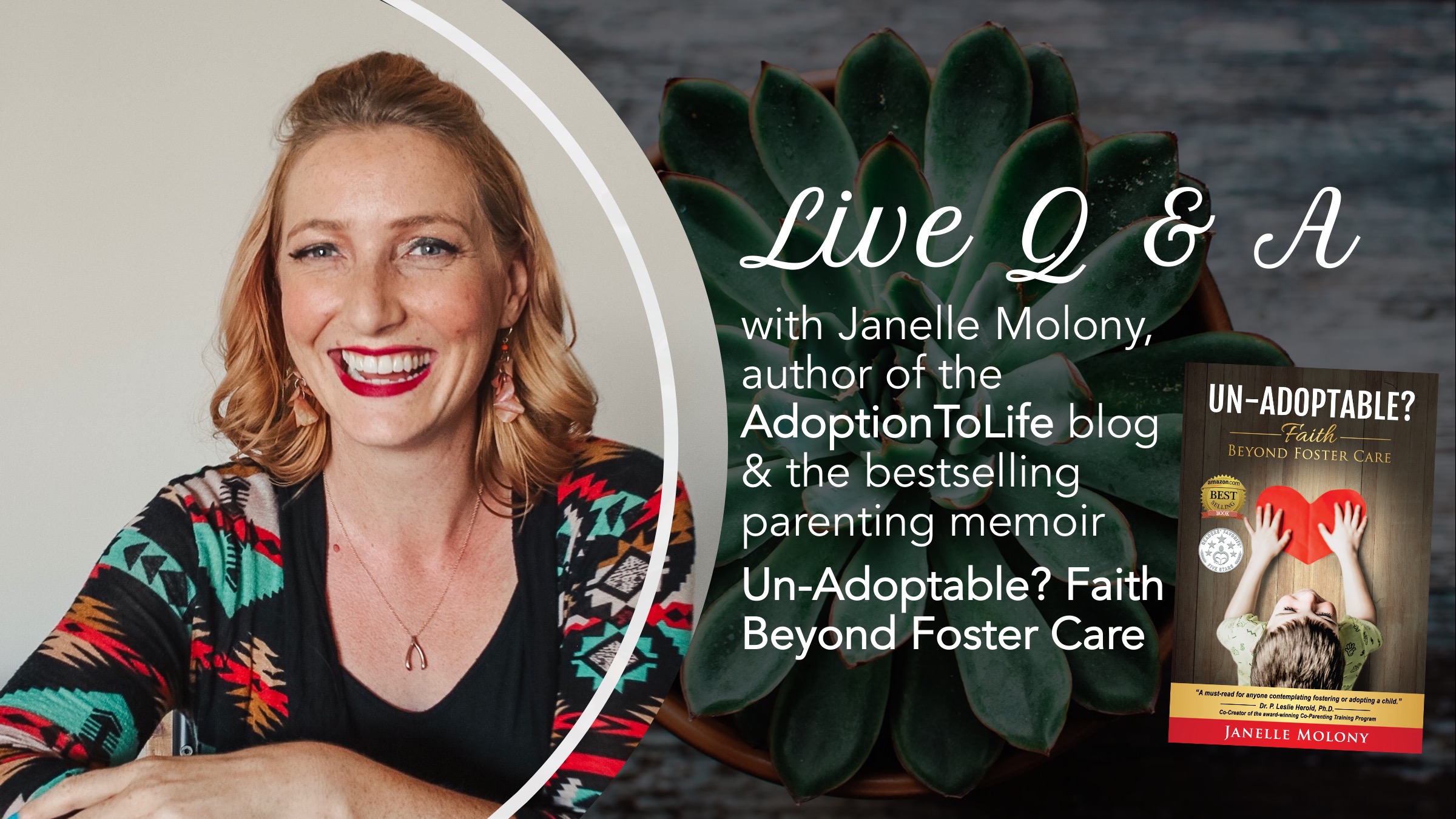 Adoptive Mom and Author in Live Q & A Session
